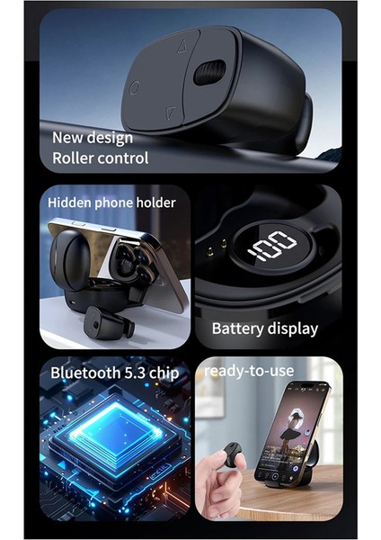 Jx-12 Silindir Parmak Ucu Halkalı Uzaktan Kumanda Kablosuz Bluetooth Mobil (Yurt Dışından) modelleri