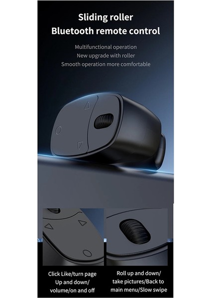 Jx-12 Silindir Parmak Ucu Halkalı Uzaktan Kumanda Kablosuz Bluetooth Mobil (Yurt Dışından) fırsatları