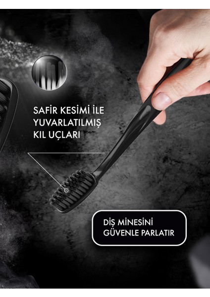 Ultra Clean Kömür Mikro Partikül Kaplamalı Hard Diş Fırçası