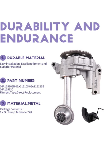 06A115125B 06A115105 Audi A4 Tt Için Motor Yağı Pompası Gergi Seti Vw Beetle Golf Jetta Passat 06A115105B 06A115130 (Yurt Dışından) indirimleri