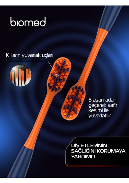 Minarel Hard Diş Fırçası Volkanik Minarel ile Kaplı Kıllar Diş Fırçası