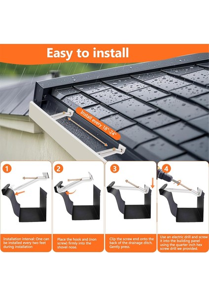 28'li Paket Gizli Oluk Braketleri, Sağlam Yağmur Oluğu Braketleri (Yurt Dışından) fiyatları