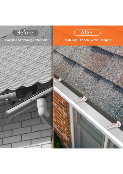 28'li Paket Gizli Oluk Braketleri, Sağlam Yağmur Oluğu Braketleri (Yurt Dışından) modelleri