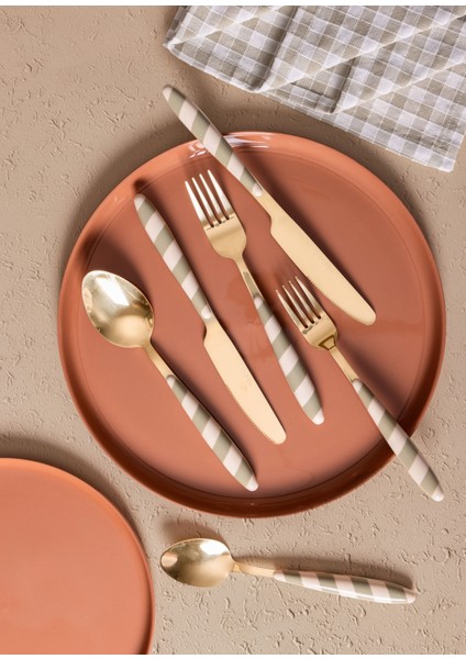 Joy Çatal Kaşık Bıçak Takımı Yeşil Gold 36 Parça fiyatları