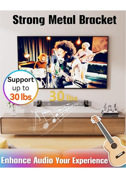 Ağır Hizmet Tipi Merkez Kanal Için 2 Adet Hoparlör Duvar Montajlı Yüzer Raf (Yurt Dışından) fırsatları