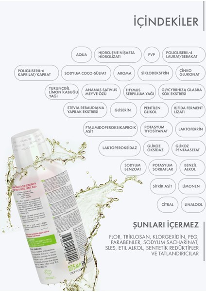 White Plus Ağız Çalkalama Suyu 275 ml Limon Aromalı Plak ve Tartar Önleyici Ferah Nefes modelleri
