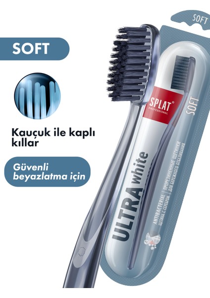 Ultra White Soft Profesyonel Kauçuk Kaplı Yumuşak Kıllar Diş Fırçası 2500 Kıl