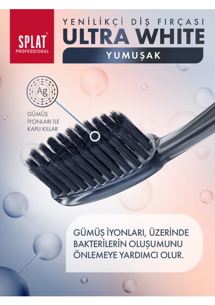 Ultra White Soft Profesyonel Kauçuk Kaplı Yumuşak Kıllar Diş Fırçası 2500 Kıl fiyatları