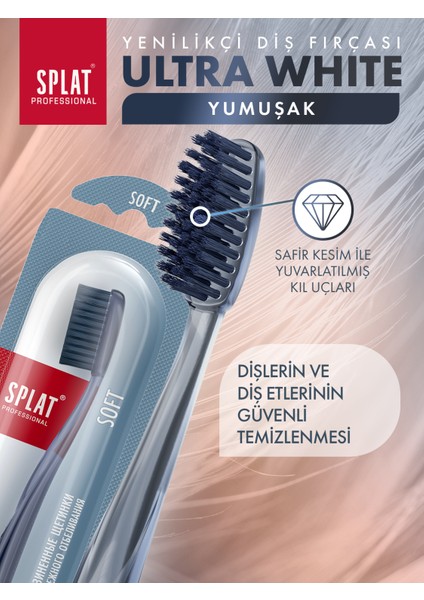 Ultra White Soft Profesyonel Kauçuk Kaplı Yumuşak Kıllar Diş Fırçası 2500 Kıl modelleri