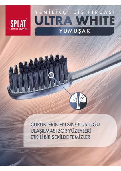 Ultra White Soft Profesyonel Kauçuk Kaplı Yumuşak Kıllar Diş Fırçası 2500 Kıl indirimleri