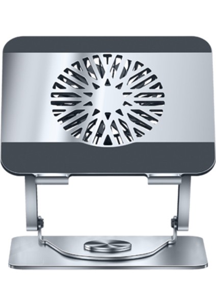 Masaüstü Dizüstü Bilgisayar Tutucu 360 Derece Dönebilen Metal Dizüstü Bilgisayar Yükseltici Gri (Yurt Dışından)
