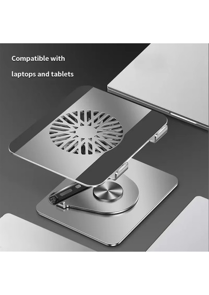 Masaüstü Dizüstü Bilgisayar Tutucu 360 Derece Dönebilen Metal Dizüstü Bilgisayar Yükseltici Gri (Yurt Dışından) fiyatları
