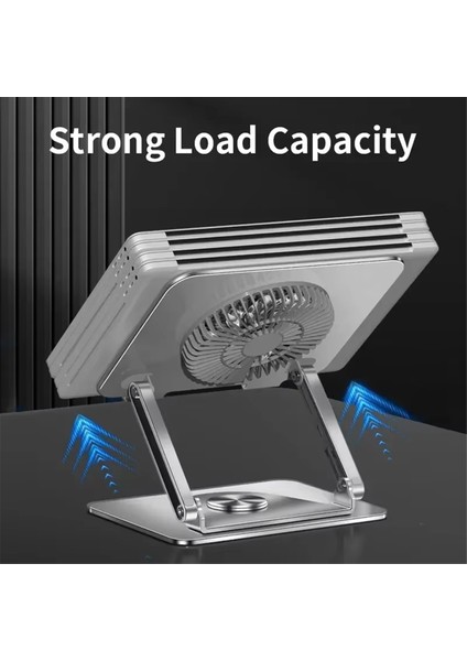 Masaüstü Dizüstü Bilgisayar Tutucu 360 Derece Dönebilen Metal Dizüstü Bilgisayar Yükseltici Gri (Yurt Dışından) modelleri