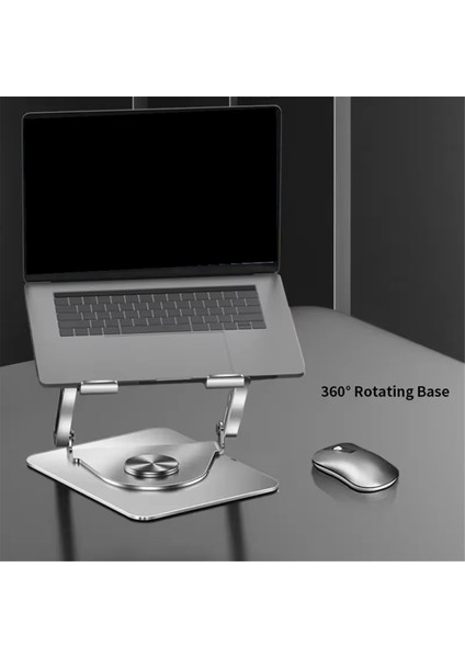 Masaüstü Dizüstü Bilgisayar Tutucu 360 Derece Dönebilen Metal Dizüstü Bilgisayar Yükseltici Gri (Yurt Dışından) indirimleri