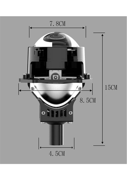 Araba Evrensel 2,5 Inç LED Farlar Mercekler Çift Lambalar Araba LED Mercek Lhd Araba Işığı Modifiye Aksesuarlar (Yurt Dışından) fiyatları