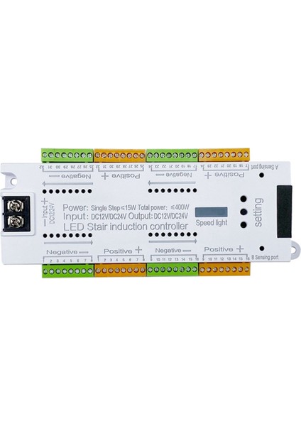 Otomatik 32 Kanal Merdiven Aydınlatması LED Hareket Sensörlü Merdiven Işık Kontrol Kiti Merdivenler Için Esnek Şerit 12V 24V (Yurt Dışından) fırsatları