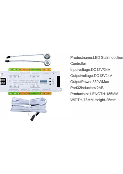 Otomatik 32 Kanal Merdiven Aydınlatması LED Hareket Sensörlü Merdiven Işık Kontrol Kiti Merdivenler Için Esnek Şerit 12V 24V (Yurt Dışından) indirimleri