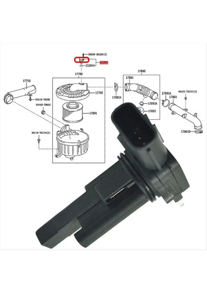 Toyota Için Araç Kütle Hava Akış Ölçer 22204-30020 2220430020 197400-5270 (Yurt Dışından) indirimleri