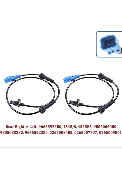 Citroen C-Elysee C3 Ds3 Peugeot Için Ön Arka Abs Hız Sensörü (Yurt Dışından)