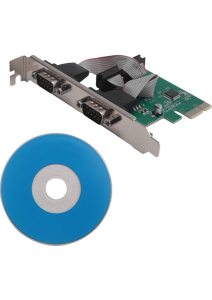 Pcı-E Pcı Express Çift Seri Db9 RS232 2 Portlu Denetleyici Adaptör Kartı Yeşil (Yurt Dışından) fiyatları