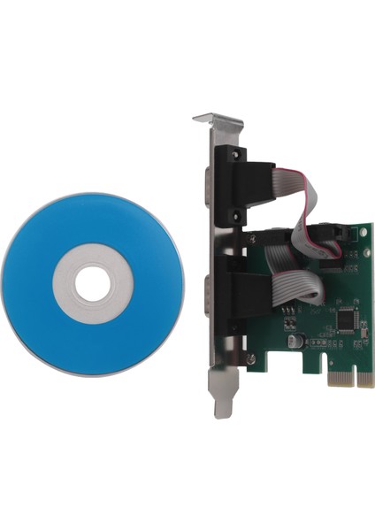Pcı-E Pcı Express Çift Seri Db9 RS232 2 Portlu Denetleyici Adaptör Kartı Yeşil (Yurt Dışından) modelleri