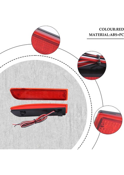 Toyota Avensis/alphard Mki/rav4 Için 2 Adet LED Araç Arka Lambası Park Freni Arka Tampon Reflektör Lambası LED Arka Lambalar Sis Lambası Park Lambası Kırmızı (Yurt Dışından) indirimleri