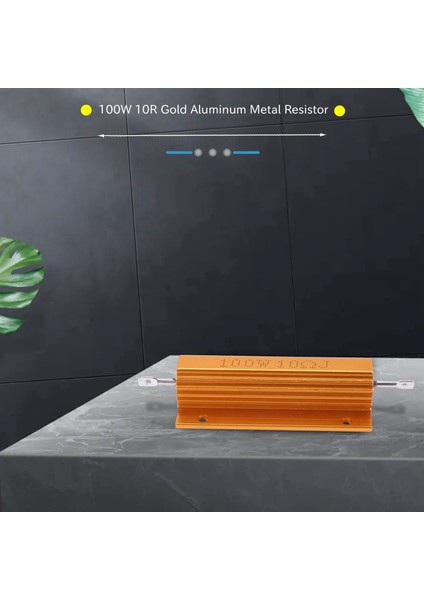 Altın Alüminyum Kaplamalı Güç Direnci Direnci 100W, 10 Ohm 10R (Yurt Dışından) fırsatları