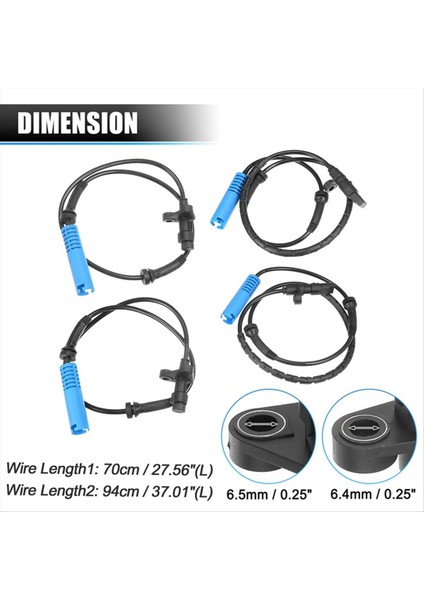 Bmw E39 525 528 540 Için 4 Adet Otomotiv Sol ve Sağ Abs Sensörü (Yurt Dışından) fiyatları