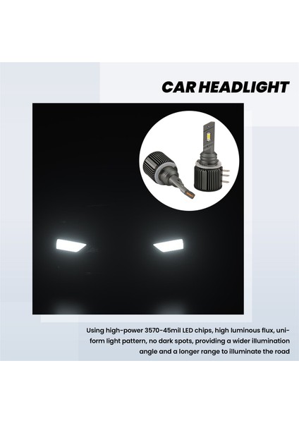 H15 LED Gündüz Farları Araba Farı 20000LM 80W Bmw-/mercedes GLK/A180/AUDI- Q7 A6 A3/golf 6 7 (Yurt Dışından) indirimleri