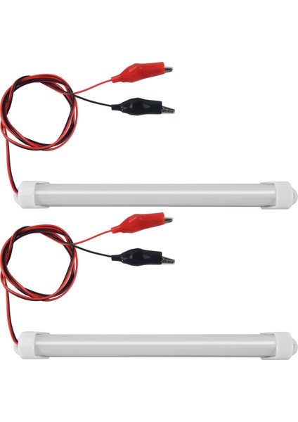 2x 12V Araba LED Smd Iç Aydınlatma Çubuğu Tüp Şerit Lambası Van Tekne Karavan Karavan Soğuk Beyaz (Yurt Dışından)