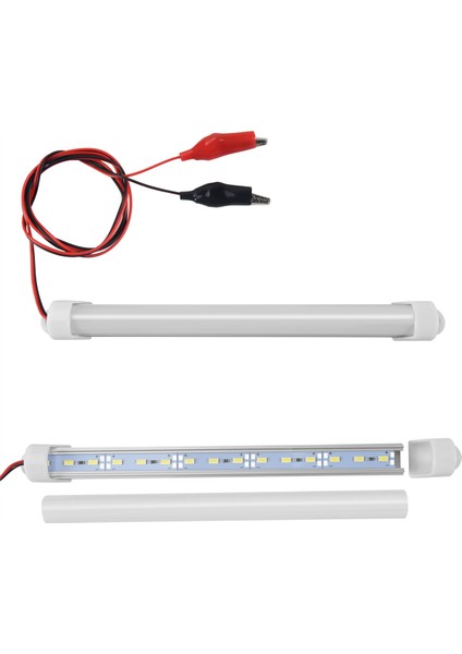 2x 12V Araba LED Smd Iç Aydınlatma Çubuğu Tüp Şerit Lambası Van Tekne Karavan Karavan Soğuk Beyaz (Yurt Dışından) modelleri