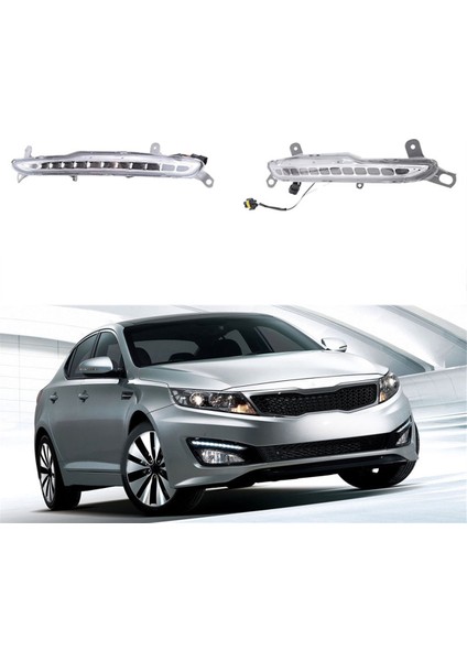 Kıa K5 Optima 2010-2014 Için Araba Ön Tampon LED Sis Lambası Gündüz Farı Sağ 922082T100 (Yurt Dışından)