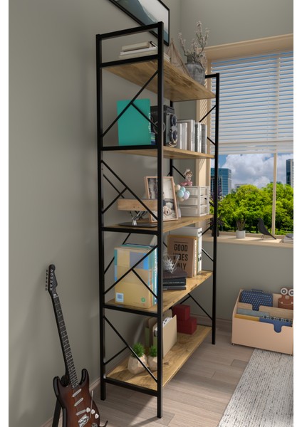 5 Raf Dekoratif 180 cm Kitaplık fırsatları