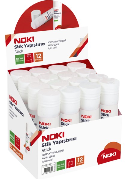 Yapıştırıcı Stıck 40 gr 12 Adet Toksit İçermeyen Kağıt Yüzeyler için Uygun fiyatları