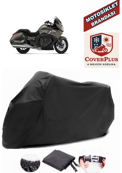 Bmw K 1600 Bagger Motor Brandası Siyah Motorsiket Brandası Motor Örtüsü Çadır Su Geçirmez Motosiklet Kılıfı Motor Brandası