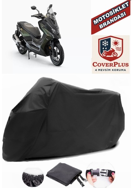 Kymco Dtx 250 Motor Brandası Siyah Motorsiket Brandası Motor Örtüsü Çadır Su Geçirmez Motosiklet Kılıfı Motor Brandası