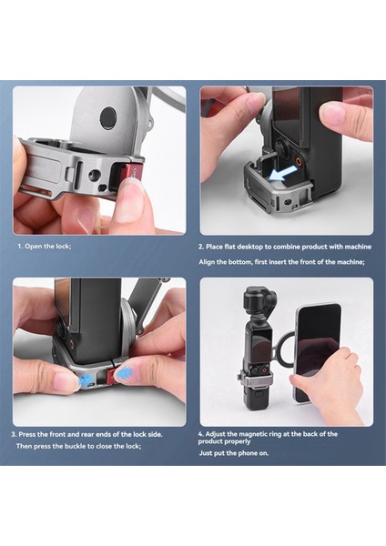 Djı Osmo Pocket 3 Manyetik Adaptör Çerçevesi Için Teleprompter Tutucu (Yurt Dışından)