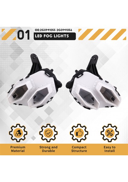 Vw Polo Gtı 2021 2022 2023 2024 Için 1 Çift LED Sis Farı Araba Aksesuarları Sis Lambası 2G0941055 2G0941056 (Yurt Dışından) fırsatları