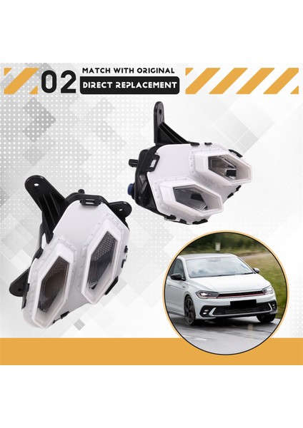 Vw Polo Gtı 2021 2022 2023 2024 Için 1 Çift LED Sis Farı Araba Aksesuarları Sis Lambası 2G0941055 2G0941056 (Yurt Dışından) indirimleri