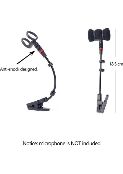 Saksafon Için Enstrüman Kondansatör Mikrofonu Evrensel Stand Klipsi (Yurt Dışından) fiyatları