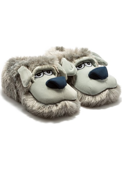 Gobi Erkek Hayvanlı Panduf Gri 41/46