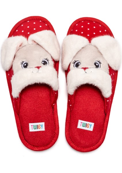 Bunny Çocuk Ev Terliği Kırmızı 30/35 indirimleri