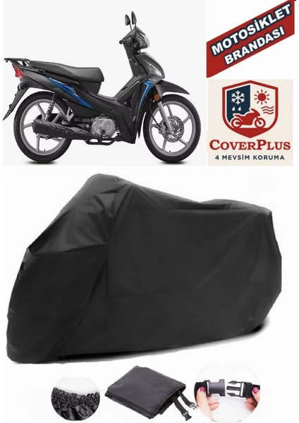 Çelik Motor Xgj 100-7 Siyah Motorsiket Brandası Motor Örtüsü Çadır Su Geçirmez Motosiklet Kılıfı Motor Brandası