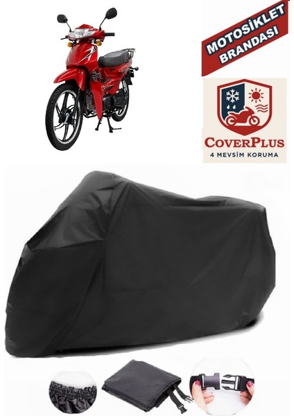 Mondial 100 Sfs Siyah Motorsiket Brandası Motor Örtüsü Çadır Su Geçirmez Motosiklet Kılıfı Motor Brandası