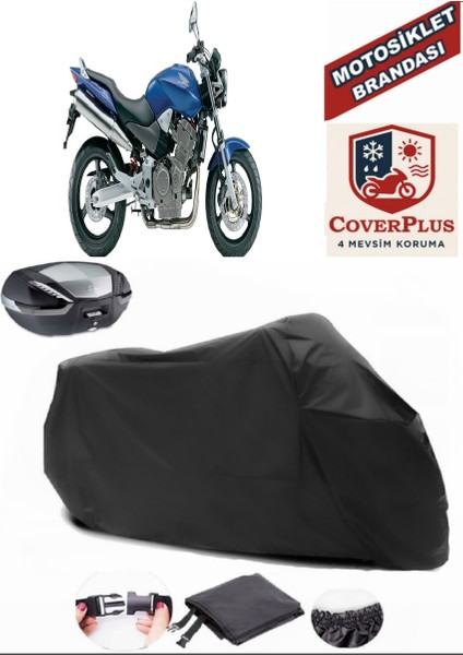 Honda Cb 900 Hornet Siyah Arka Çanta Uyumlu Motorsiket Brandası Motor Örtüsü Çadır Su Geçirmez Motosiklet Kılıfı Motor Brandası