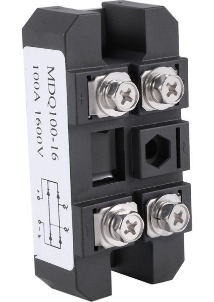 Mdq 100A-1600V Siyah Tek Fazlı Diyot Köprü Doğrultucu 100A Amper Yüksek Güç 1600V (Yurt Dışından)