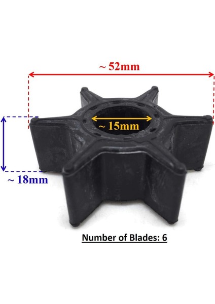 Yamaha Parsun Makara 20HP 25HP 30HP 40HP 50HP Dıştan Takma Motor 18-3068 2/4- Için Tekne Su Pompası Pervanesi 6H4-44352-02-00 (Yurt Dışından) modelleri