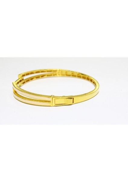 14 Ayar Altın Ajda Model Tek Sıralı Kaburga Kelepçe Bilezik 8.40 gr fiyatları