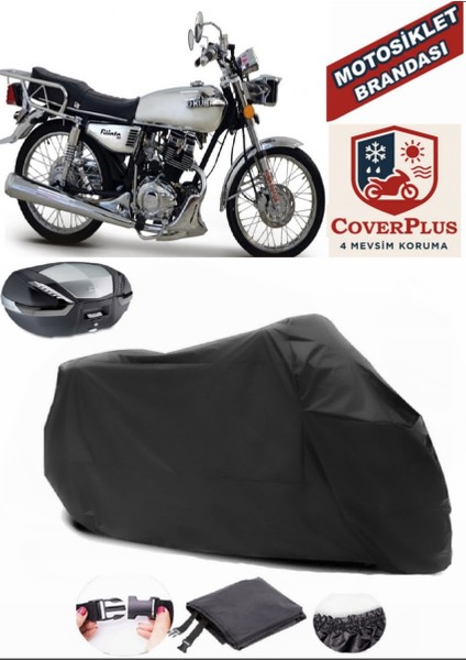 Kuba Filinta 100 Siyah Arka Çanta Uyumlu Motorsiket Brandası Motor Örtüsü Çadır Su Geçirmez Motosiklet Kılıfı Motor Brandası