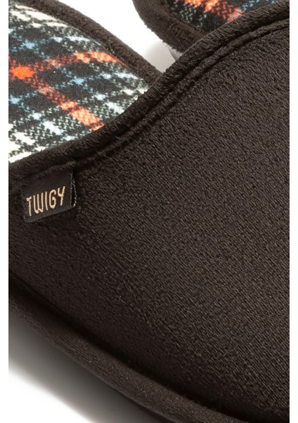 Ekose Erkek Ev Terliği Turuncu/Mavi 41/46